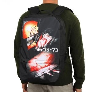 Chainsaw Man Backpack School Book Bag Bloody Denji Large Laptop Sleeve Padded